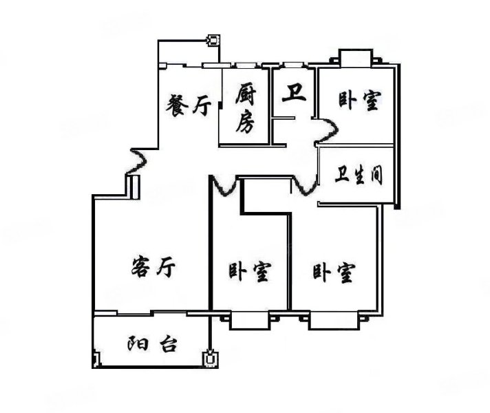 曲江6号3室2厅2卫153.83㎡南北325万