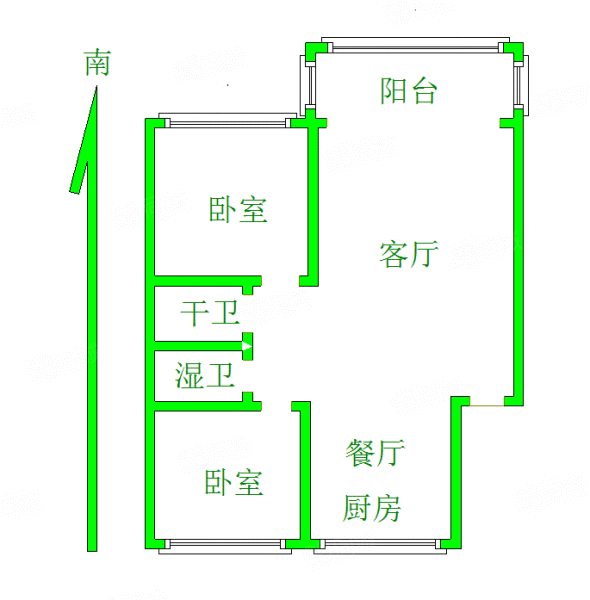 风华园2室2厅2卫110㎡南85万