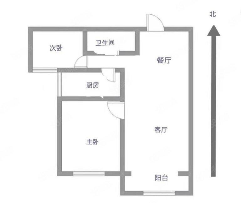 汇君城2室2厅1卫78㎡南86万