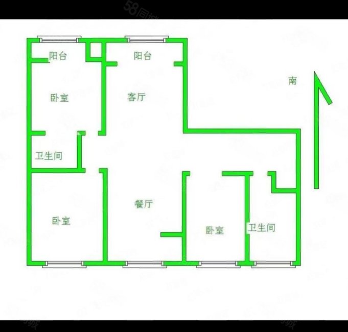 普兰庭3室2厅2卫124.62㎡南北135万