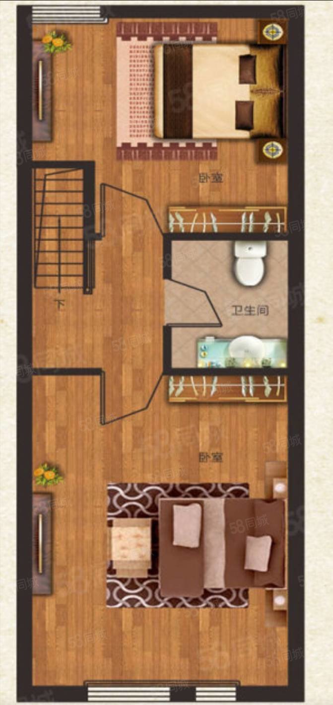 维也纳森林2室1厅2卫37㎡南北37万