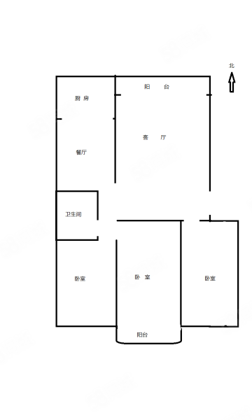 嘉和园(一期)3室2厅1卫98.63㎡南北76万