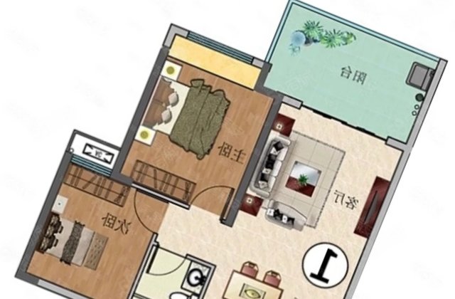 钧明城A区2室2厅77.65㎡88万二手房图片