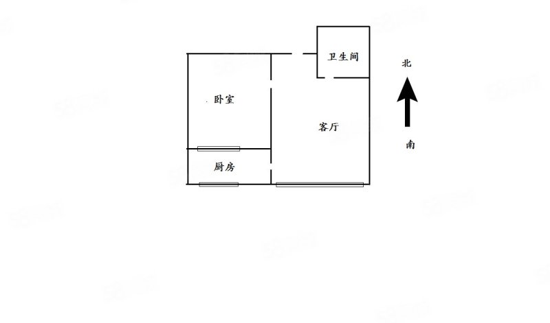 绿地国际花都(北区)1室1厅1卫44.5㎡南99万