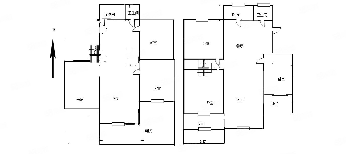 五彩阳光城(一期)6室3厅2卫114.51㎡南北110万