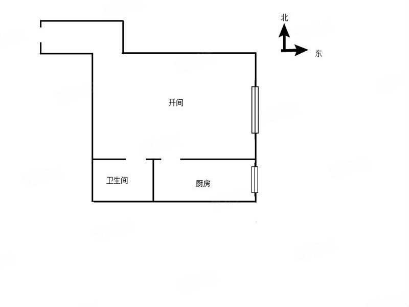 力天嘉苑1室0厅1卫35.93㎡东129万