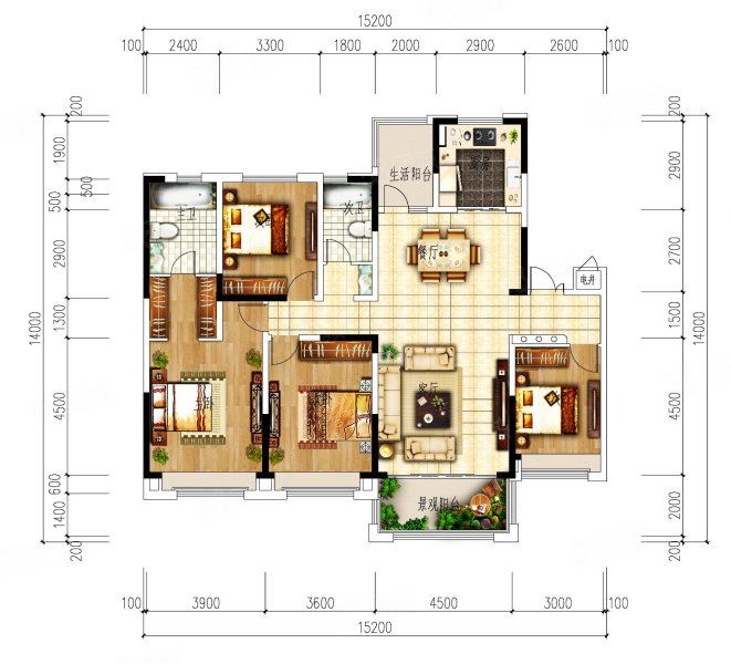 宝萨翠湖庄园7室2厅3卫327㎡南北435万