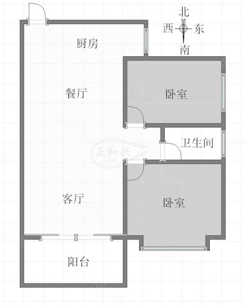 翠湖新城(南区)2室2厅1卫74㎡南41万