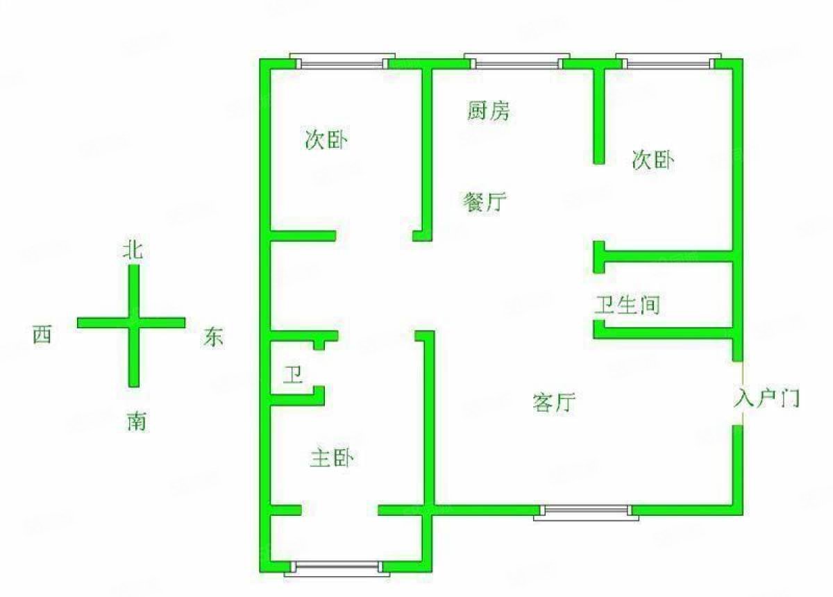 梦湖新城(别墅)3室2厅2卫134㎡南北98万