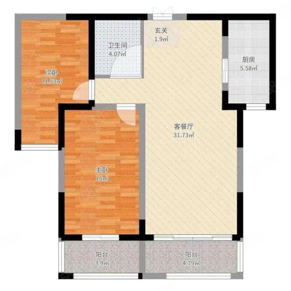 钻石新城3室2厅1卫116㎡南北87万