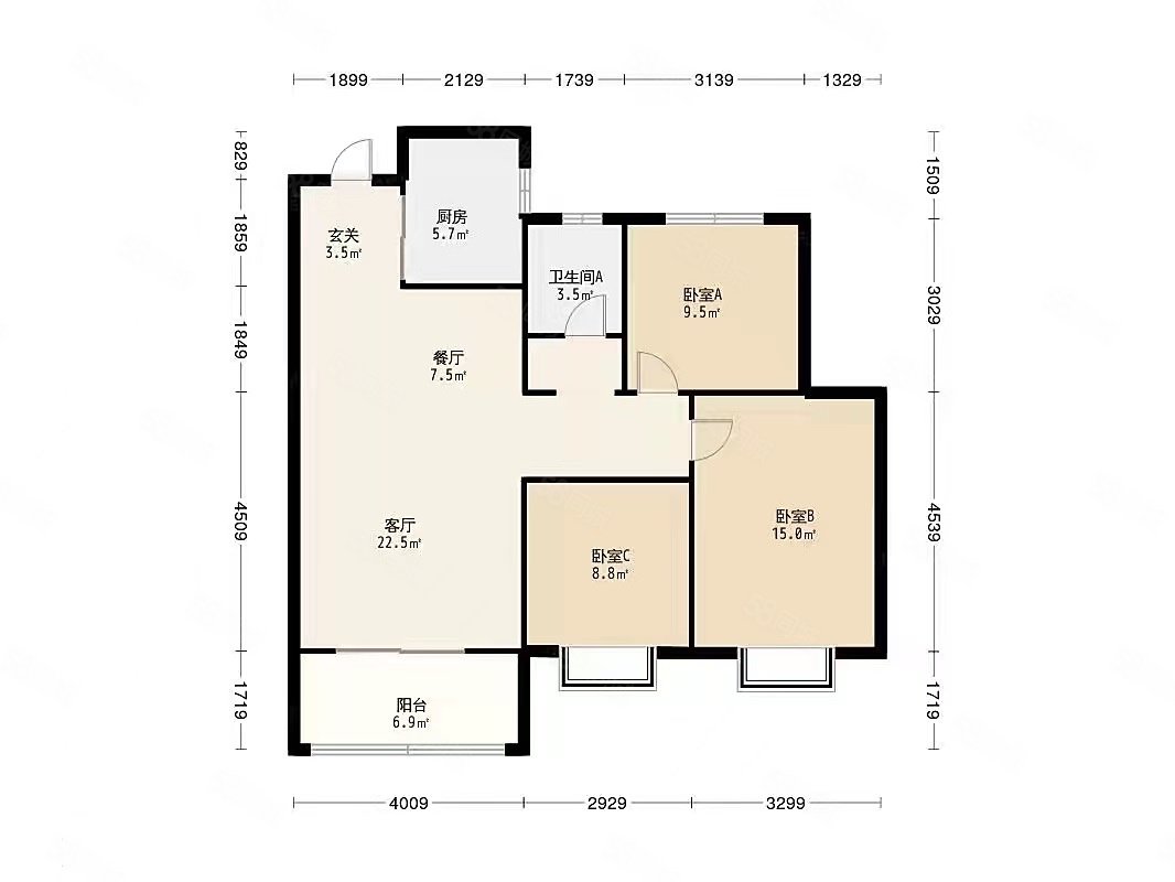 东湖花园9号小区4室2厅2卫167.98㎡南北330万