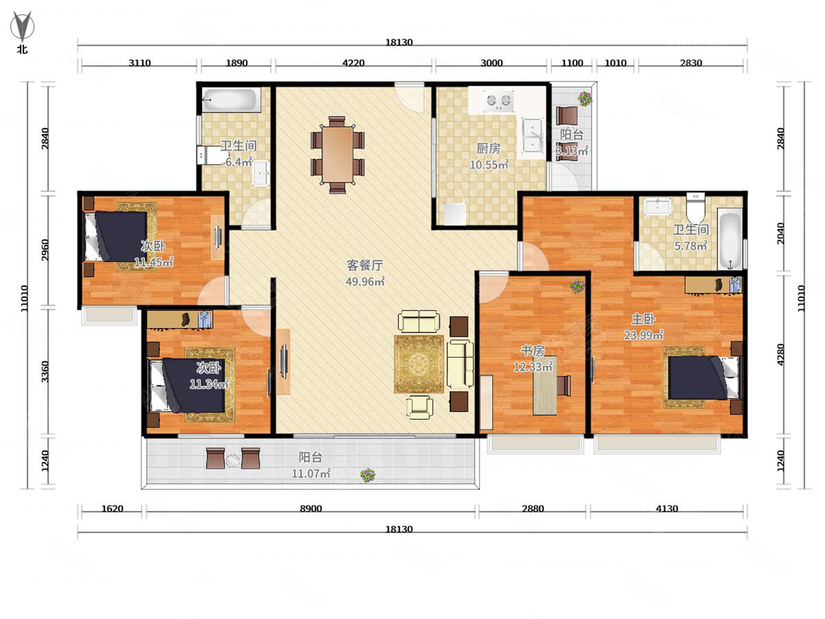 岸芷汀兰4室2厅2卫146.14㎡东南暂无 万