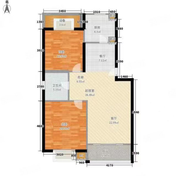 湖东社区3室2厅2卫116㎡南北66.8万