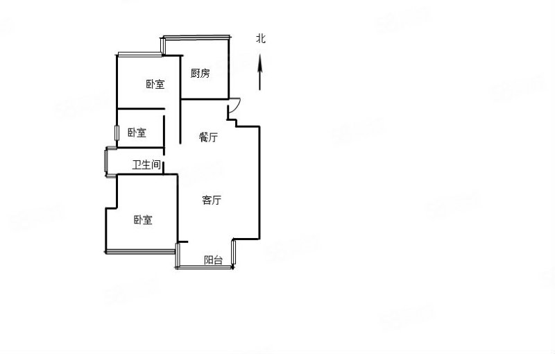 院士花园3室2厅1卫104.6㎡南280万