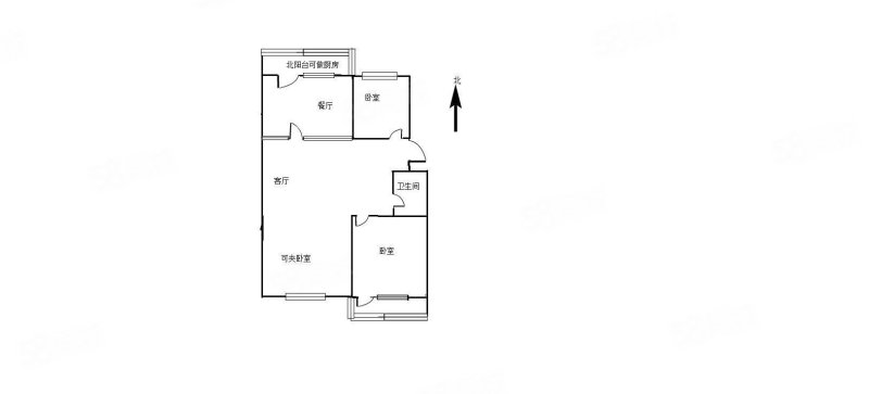 和顺王府3室1厅1卫99㎡南北67万