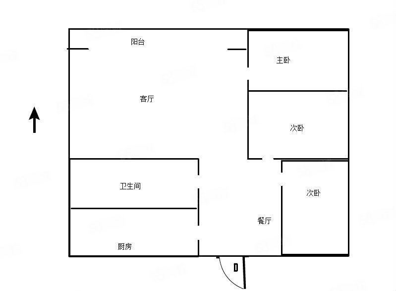 澜湾盛景3室2厅1卫105㎡东南50万