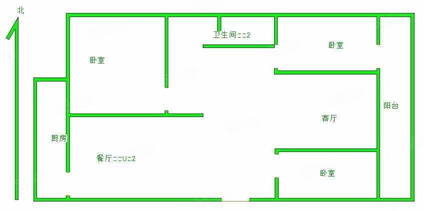 临监佳苑南苑3室2厅1卫98㎡南67万