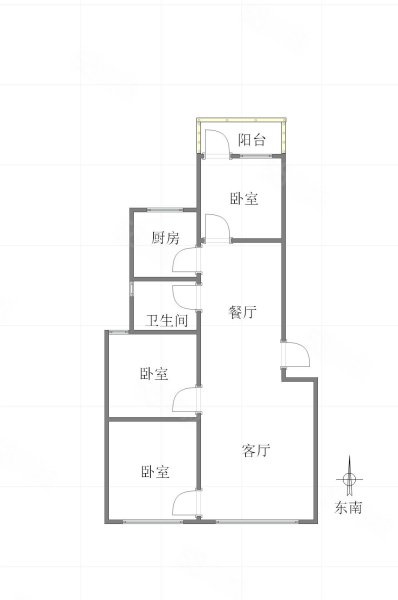 祥和花园3室2厅1卫103㎡西北73.8万