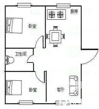 新兴街小区2室2厅2卫90㎡南北27.8万