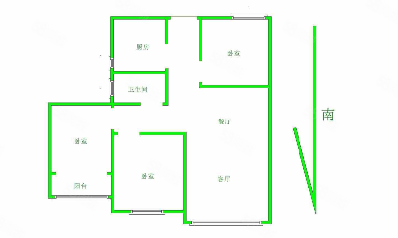 东方今典博雅3室2厅1卫120㎡南北110万