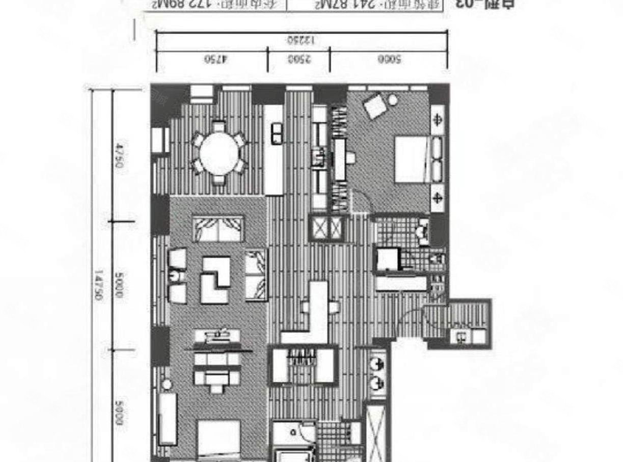 北京银泰中心2室2厅2卫241.91㎡东南2300万