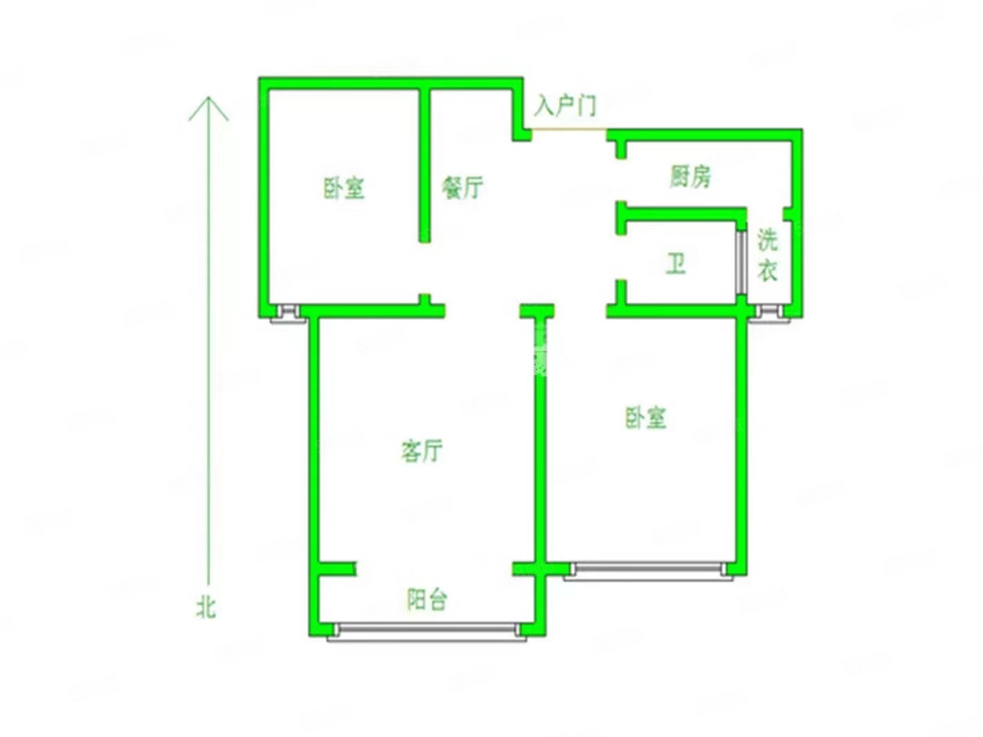 恒大悦府2室2厅1卫84㎡南79.8万