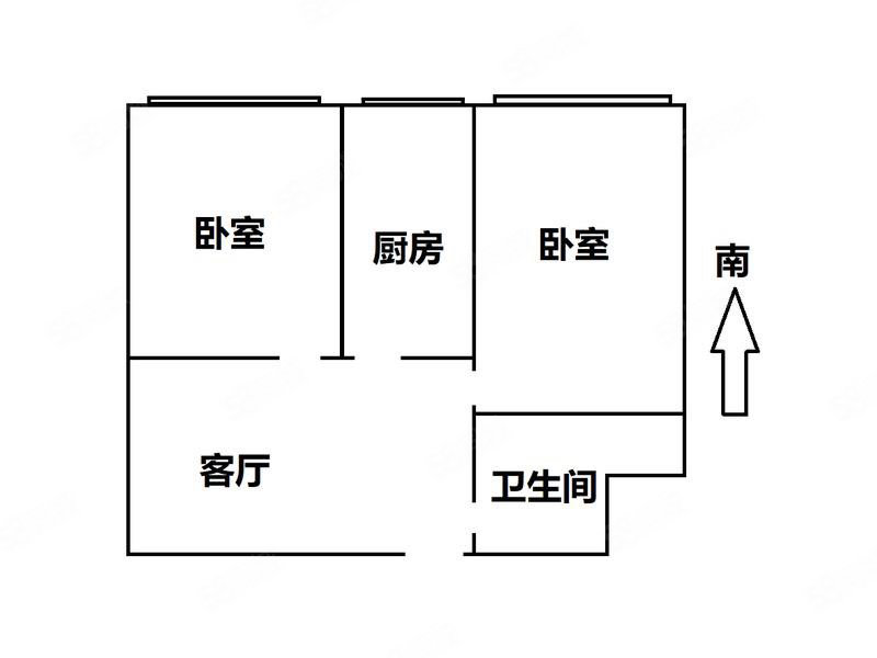 凤凰翰林别院2室1厅1卫71㎡南42万