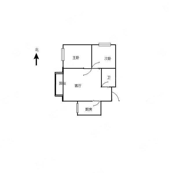 朝华美域2室2厅1卫90㎡东95万