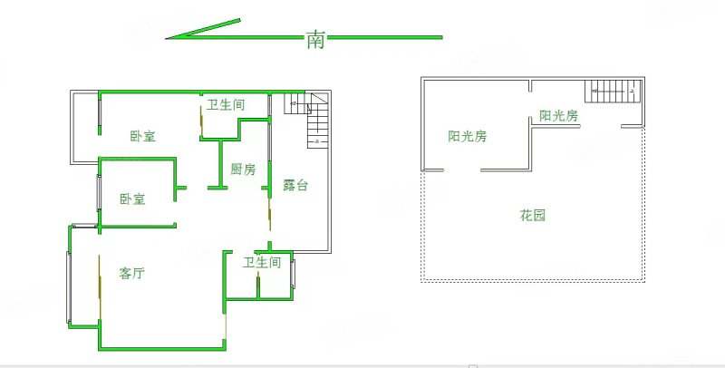 万科东郡2室2厅2卫94.66㎡南165万