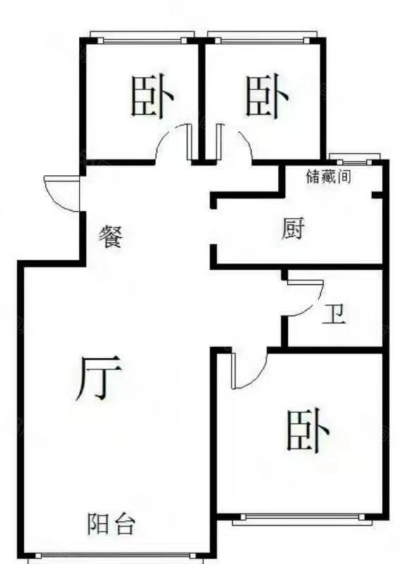 万事达公寓3室2厅1卫126㎡南北68万