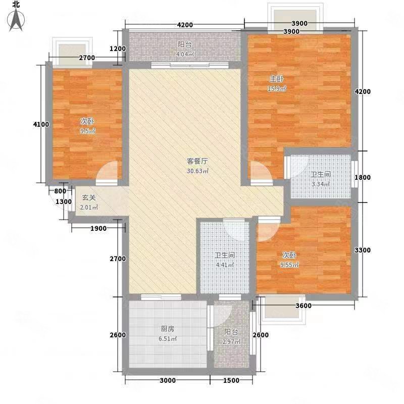 左岸春天3室2厅2卫139㎡南北78万