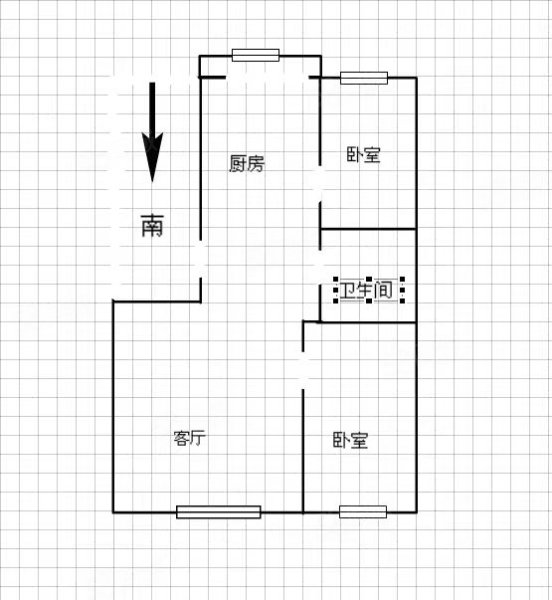 一品华府2室1厅1卫86㎡南北35万