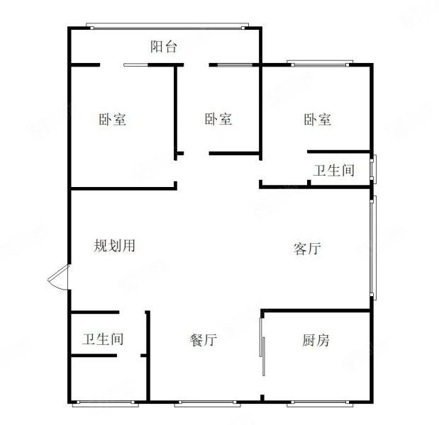 宝龙花园3室2厅2卫140㎡南北127万