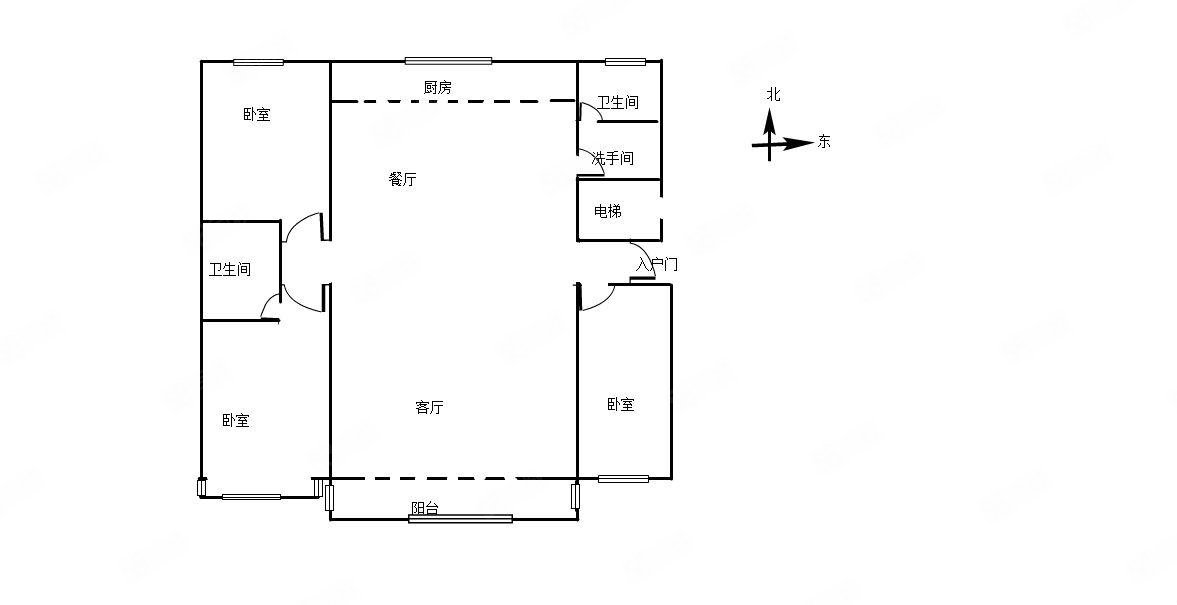 金水苑3室2厅1卫145㎡南北93万