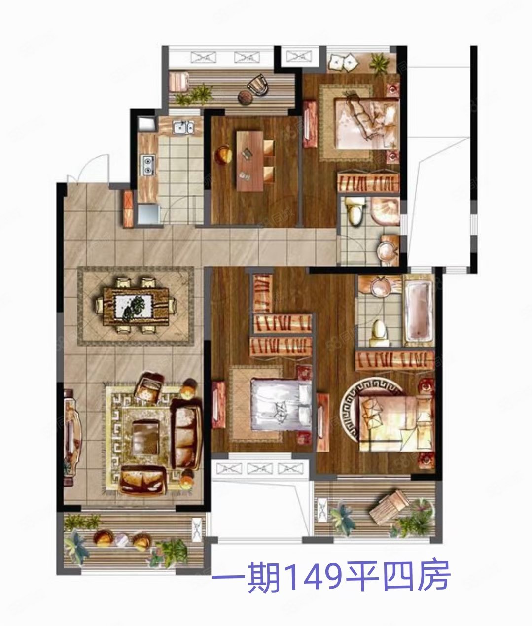建发泱著毛坯大四房南北通透户型方正出售多套,石狮泱著小区-泉州58