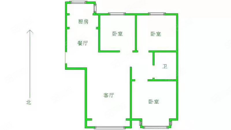 惠民园3室2厅1卫113㎡南北86万