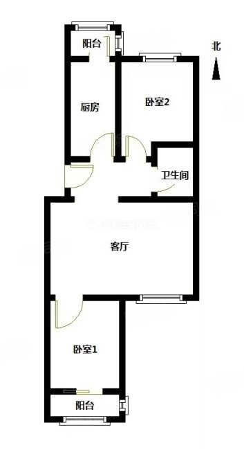 柏阳景园A区2室2厅1卫77.89㎡南北350万