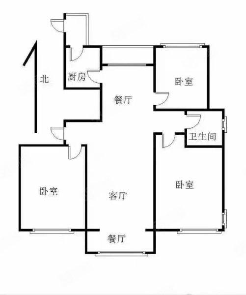 书香名邸3室2厅1卫128㎡南北88万