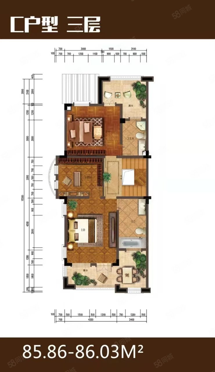 北部新洲莱茵别墅5室2厅3卫260㎡东西198万
