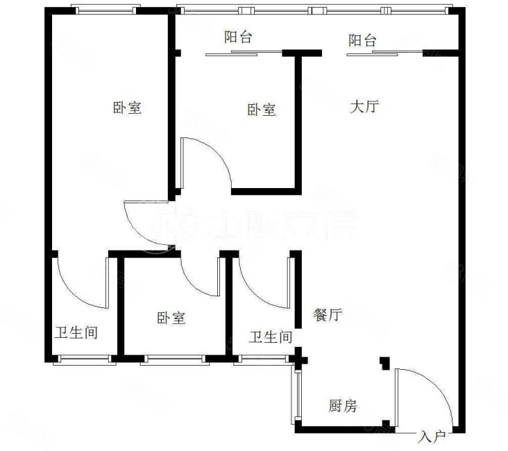 保利城湖心岛3室2厅2卫123㎡南北96万