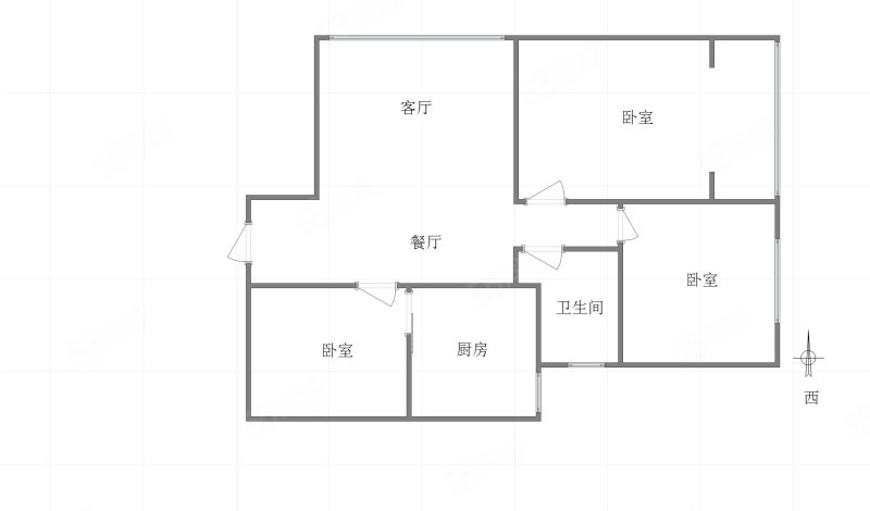 加州花园小区3室2厅2卫137.51㎡南北89万