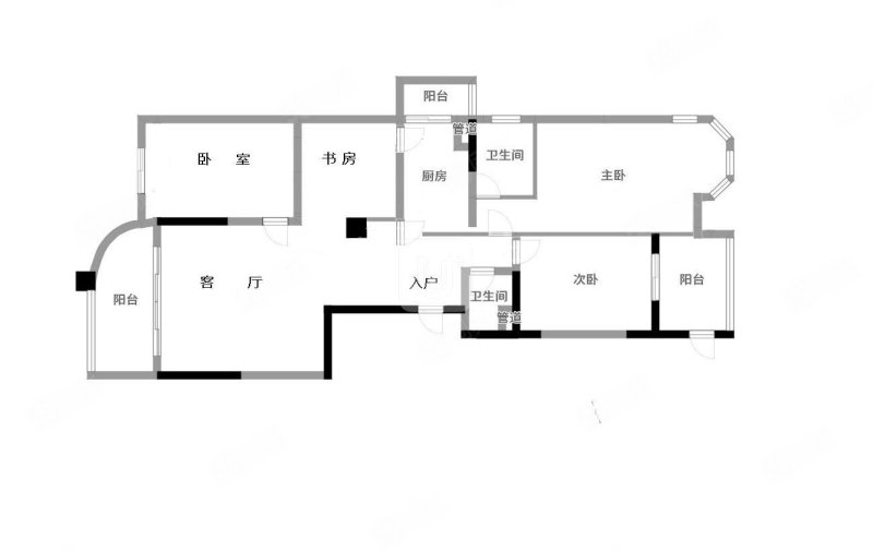 长江瑞景3室2厅2卫165㎡南北168万