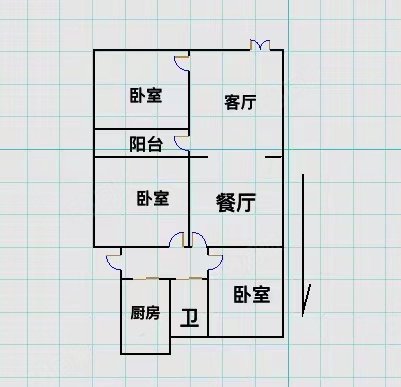 胜德小区3室2厅1卫80㎡南北136万