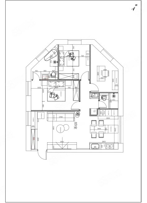 申银发展大厦(商住楼)3室2厅2卫100㎡南北542万