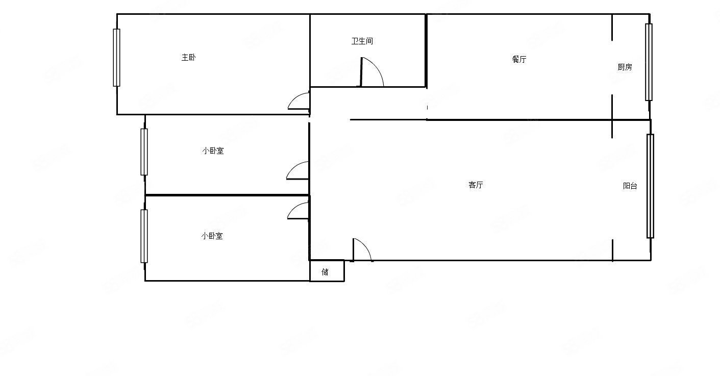 兴亚小区3室2厅1卫95.39㎡东西86万