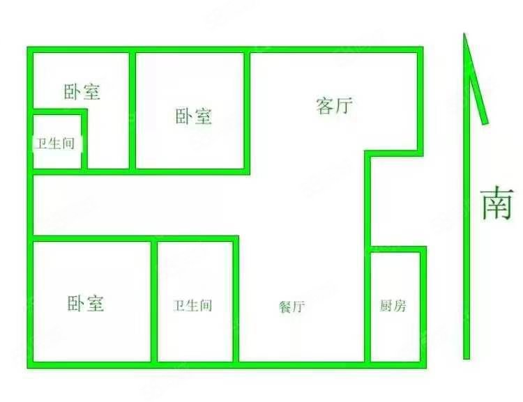 满世尚都A区3室2厅2卫160㎡南北228万