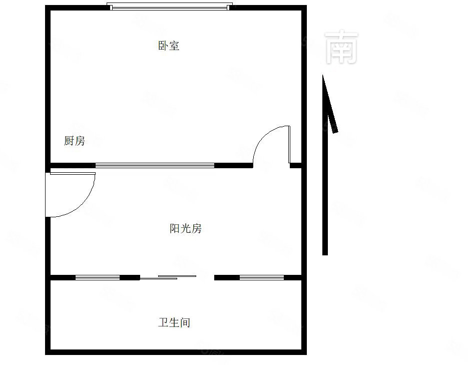 琉璃寺胡同甲14号楼1室0厅0卫18㎡南北255万