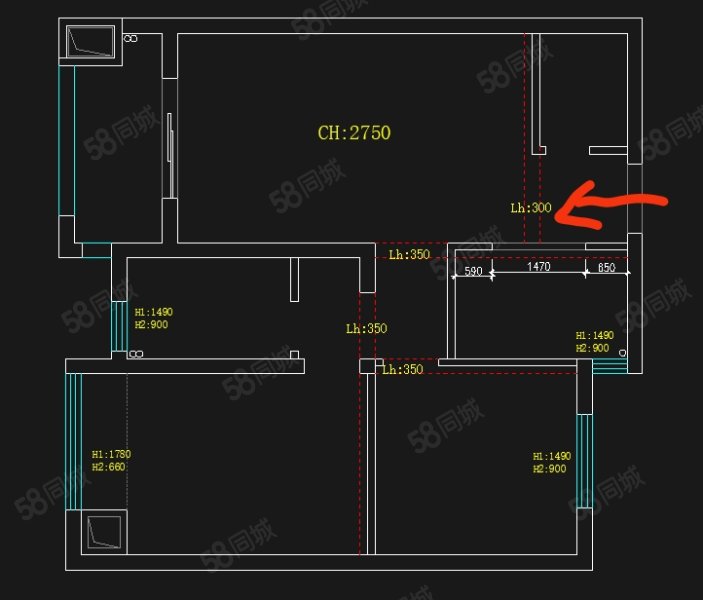 斗潭家园2室1厅1卫81.51㎡南北152万