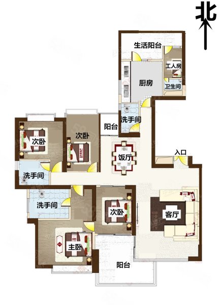 南眺珠江公园 精装高层大户型 南北通透 采光足 诚售,誉峰-广州58同城