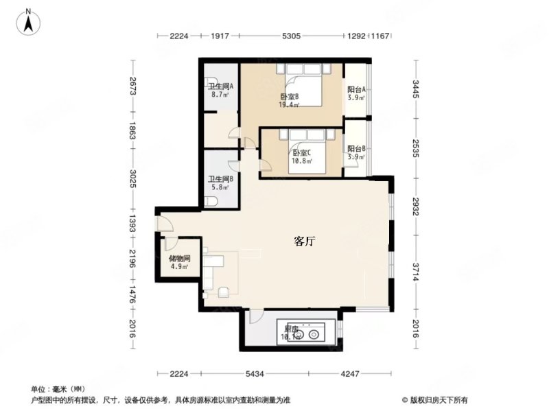 锦绣园公寓3室2厅2卫185.41㎡东南1500万